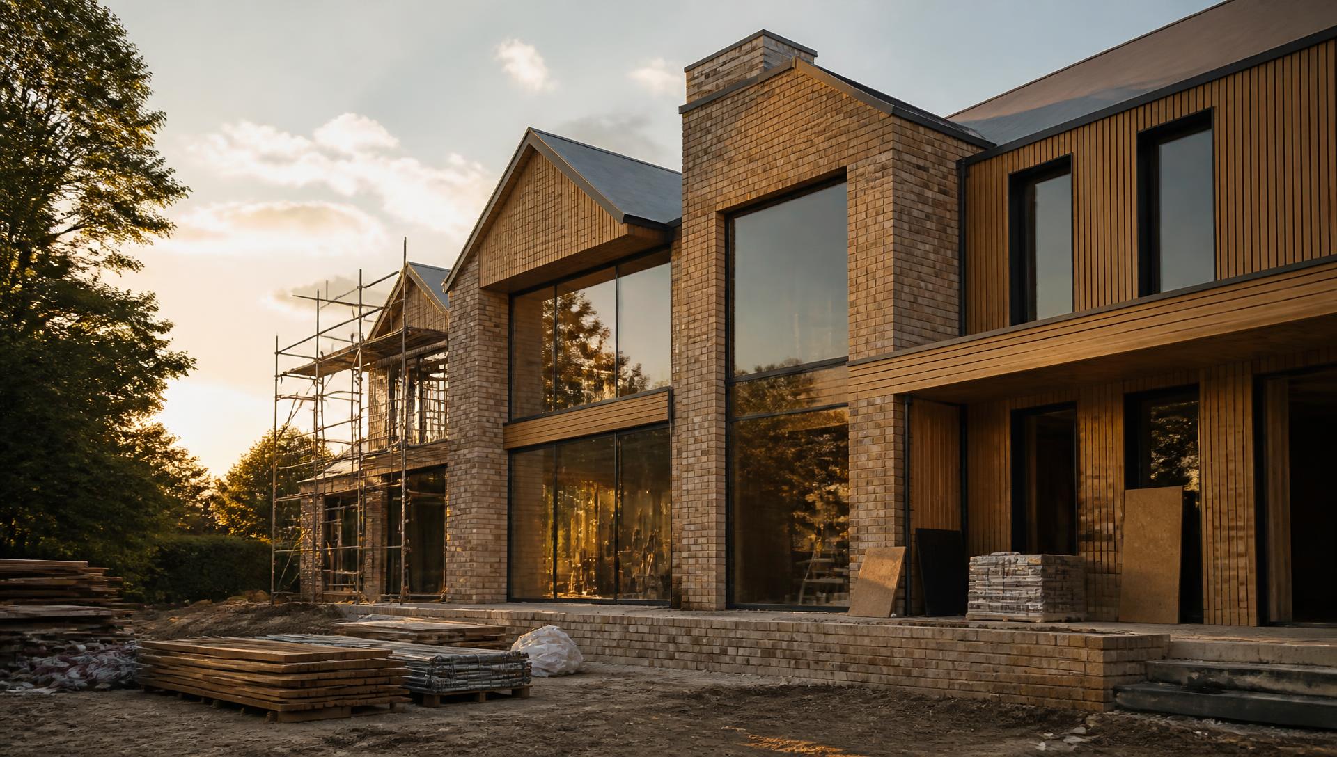 Modern house under construction by R.A Developments